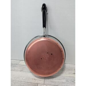 Vintage Revere Ware 7" Skillet SS Copper Bottom Frying Pan 1801 Made in USA